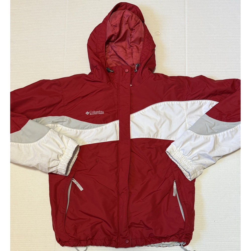 COLUMBIA - Women's‎ Vintage Red & White Winter Coat Jacket - Size Large